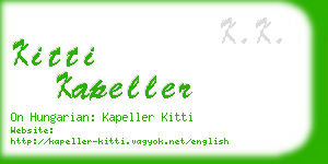 kitti kapeller business card